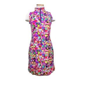 Women's Tzu Tzu Sport Shiloh Size Small Multicolor Pleated Hem Golf Dress